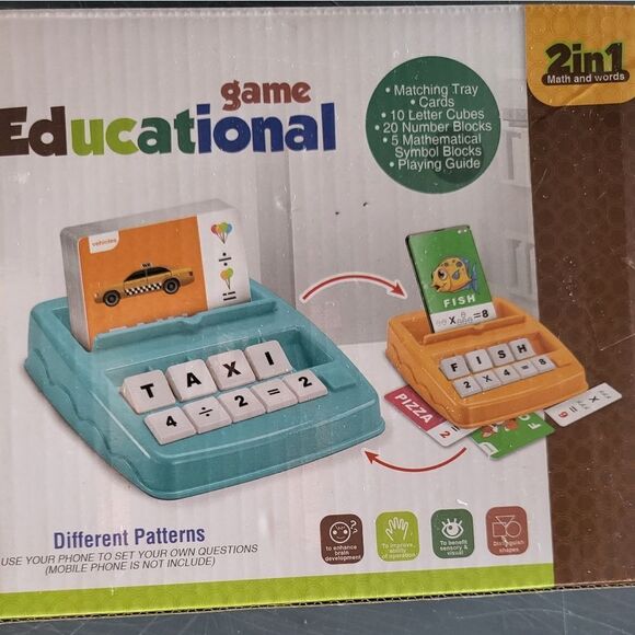 NIB Matching Letter Game with Spelling Math Flash Cards, - Picture 9 of 9